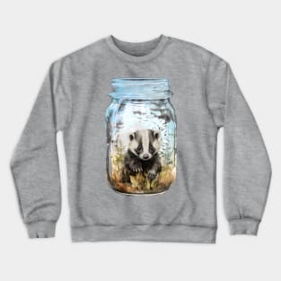 Skunk Baby in a Jar Crewneck Sweatshirt